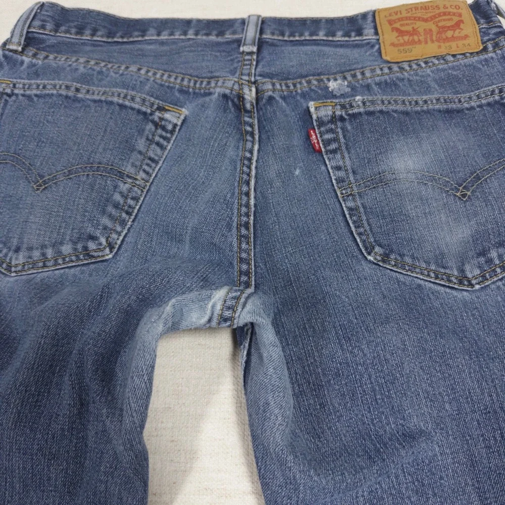 Levi's 559 Relaxed Straight Jeans 33x34 Mens Denim Blue